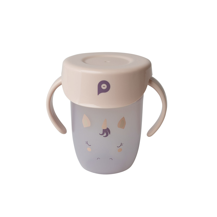 Vaso de aprendizaje 360° antifugas diseño licorne beige 
