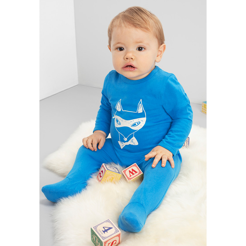 Pijama de punto con estampado de zorro 