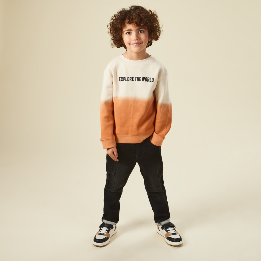 Pantalón cargo efecto desgastado para niño 