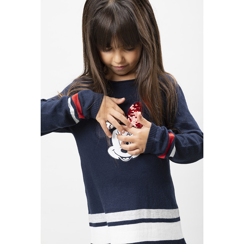 Vestido de manga larga Minnie Disney con lentejuelas mágicas 