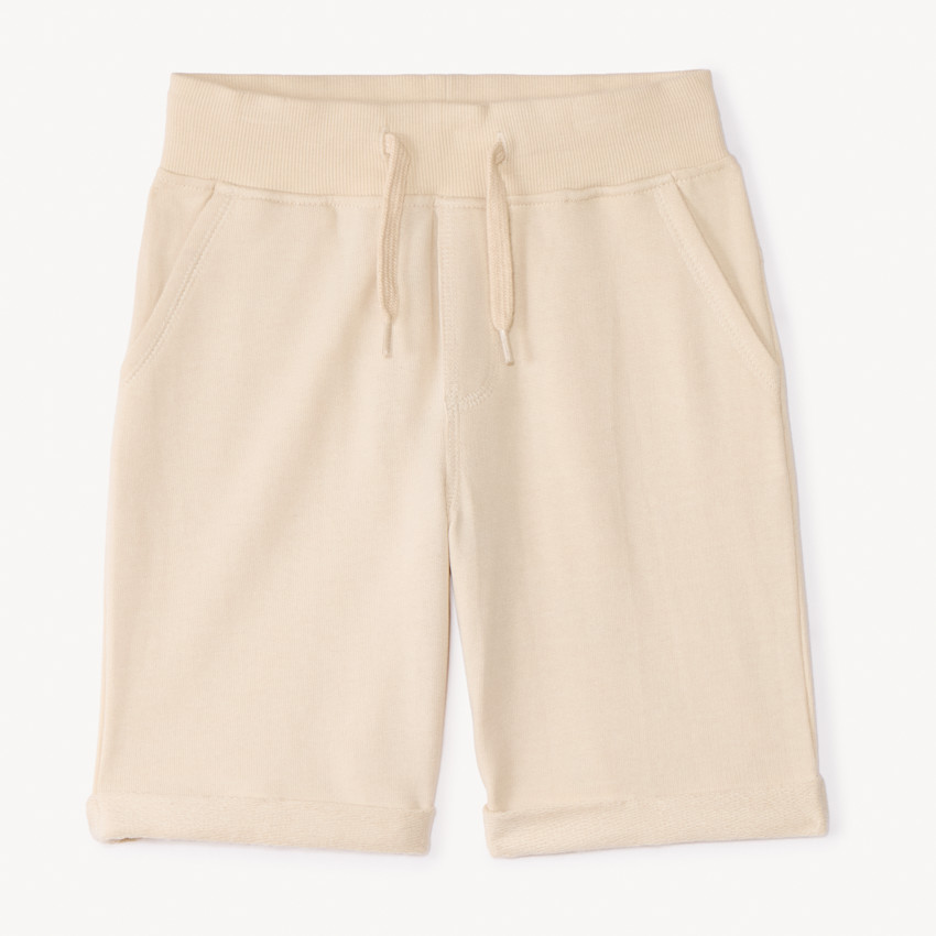 Bermudas de felpa lisa niño 