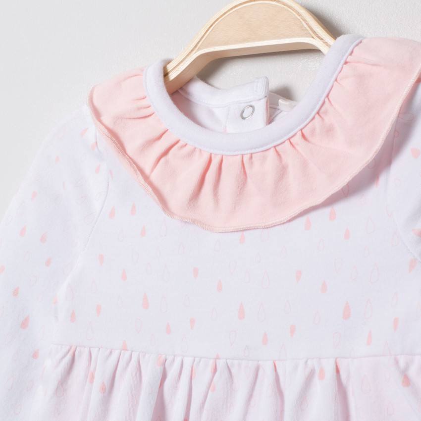 Vestido body manga larga en algodón orgánico 