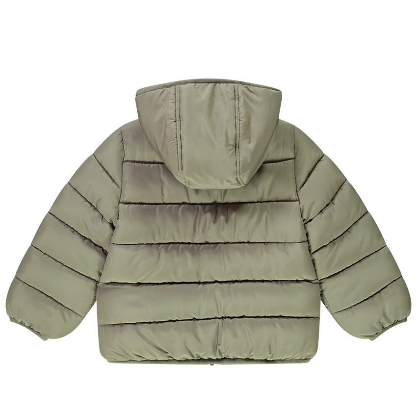 Plumífero con capucha y forro micropolar 