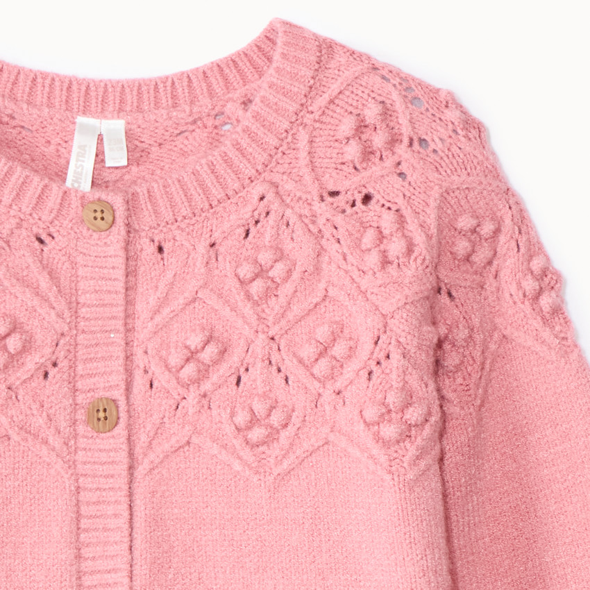 Gilet oversize en tricot fantaisie pour bébé fille 