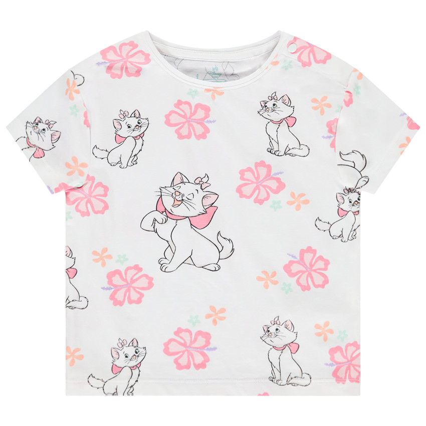 Camiseta de manga corta estampada de Marie Disney para niña bebé 