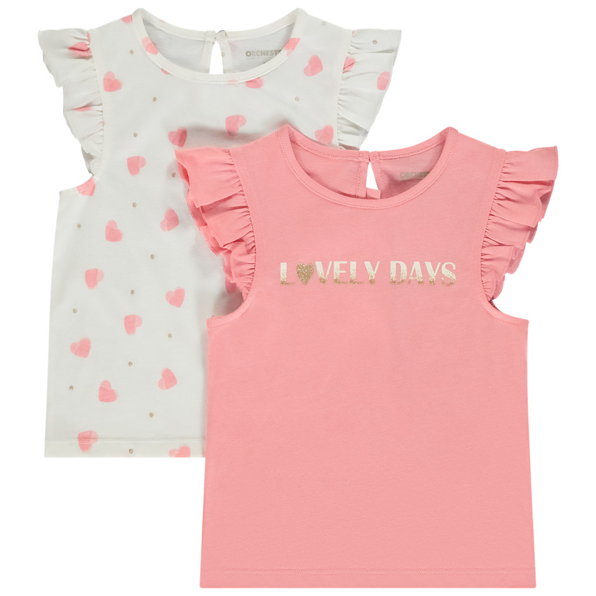 Lote de camisetas de manga corta fantasía para bebé niña 