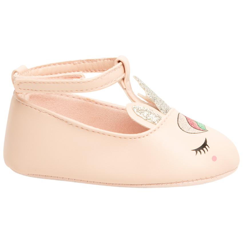 Pelele con tirantes y cierre de velcro, estampado de unicornio para niña. 