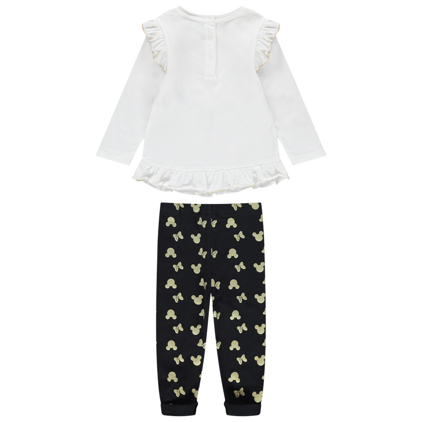 Conjunto de túnica con estampado de Minnie dorado y leggings con estampados all over  Additional Conjunto de túnica con estampado de Minnie dorado y leggings con estampados all over