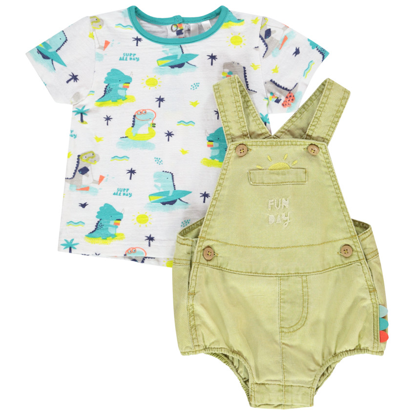 Conjunto ranita y camiseta manga corta 