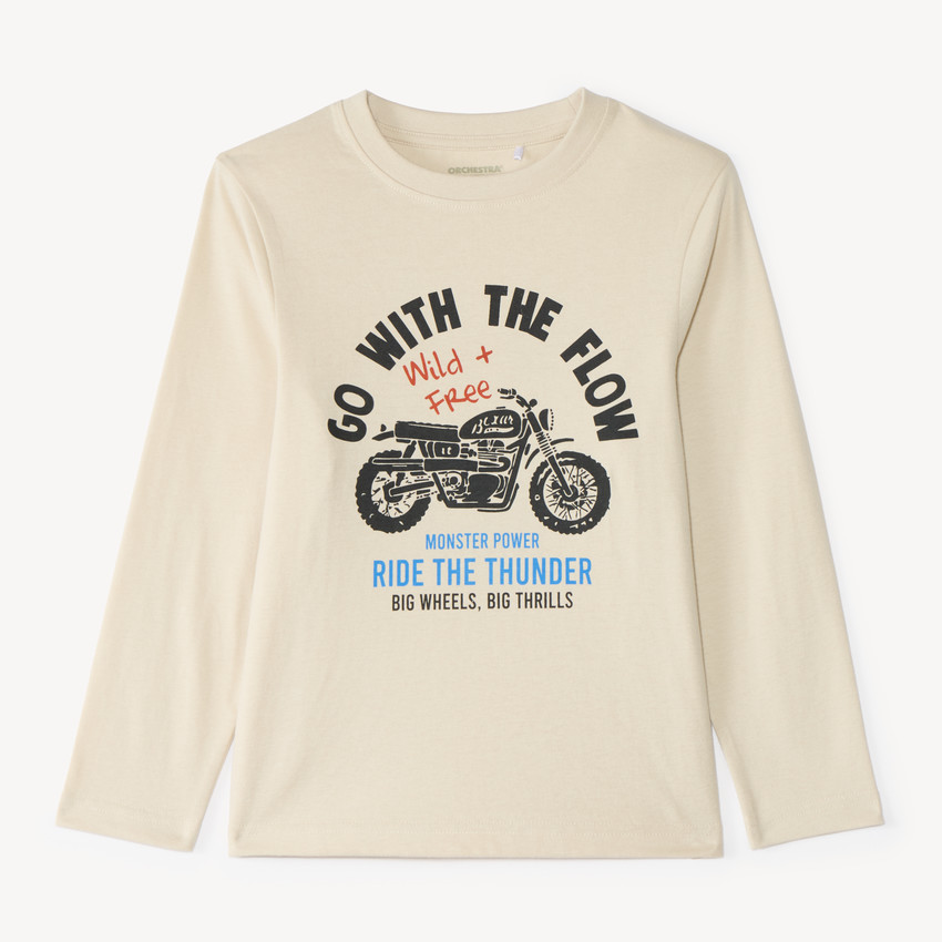 Camiseta de manga larga para niño con estampado divertido 