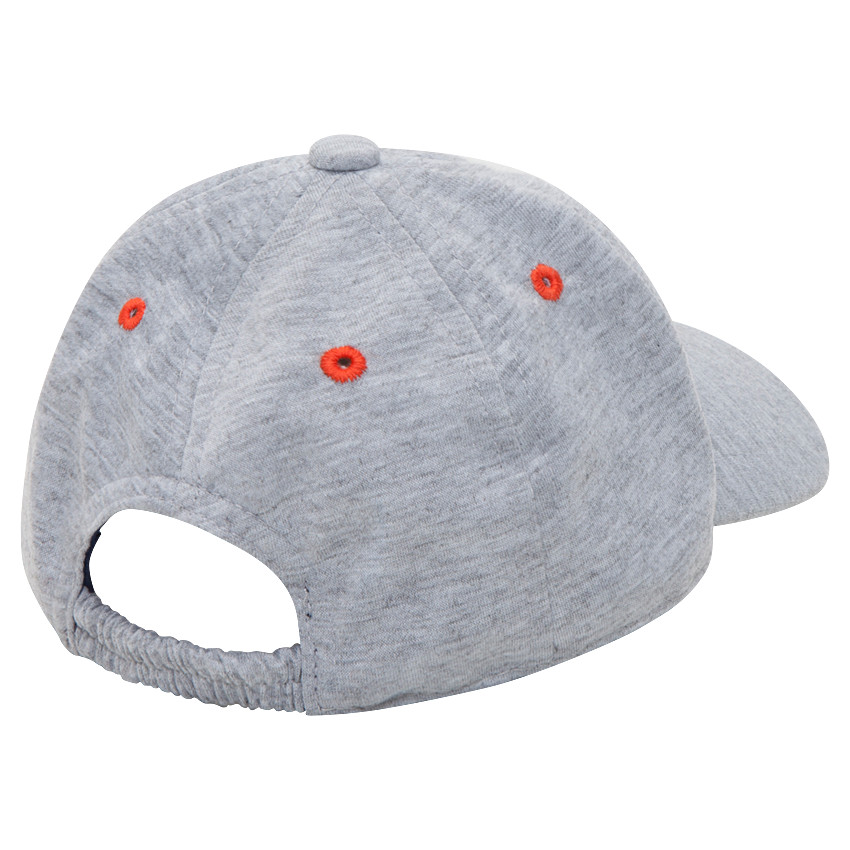 Visera de tela con estampado de fantasía y parche 