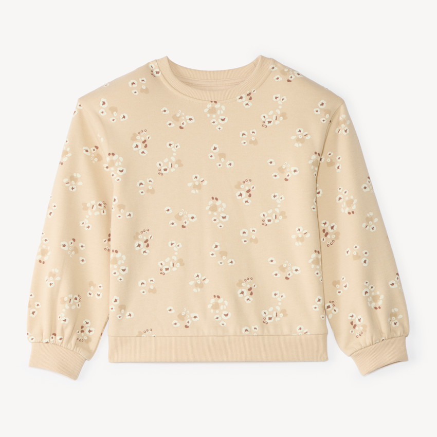 Sudadera de niña de felpa con estampado original. 