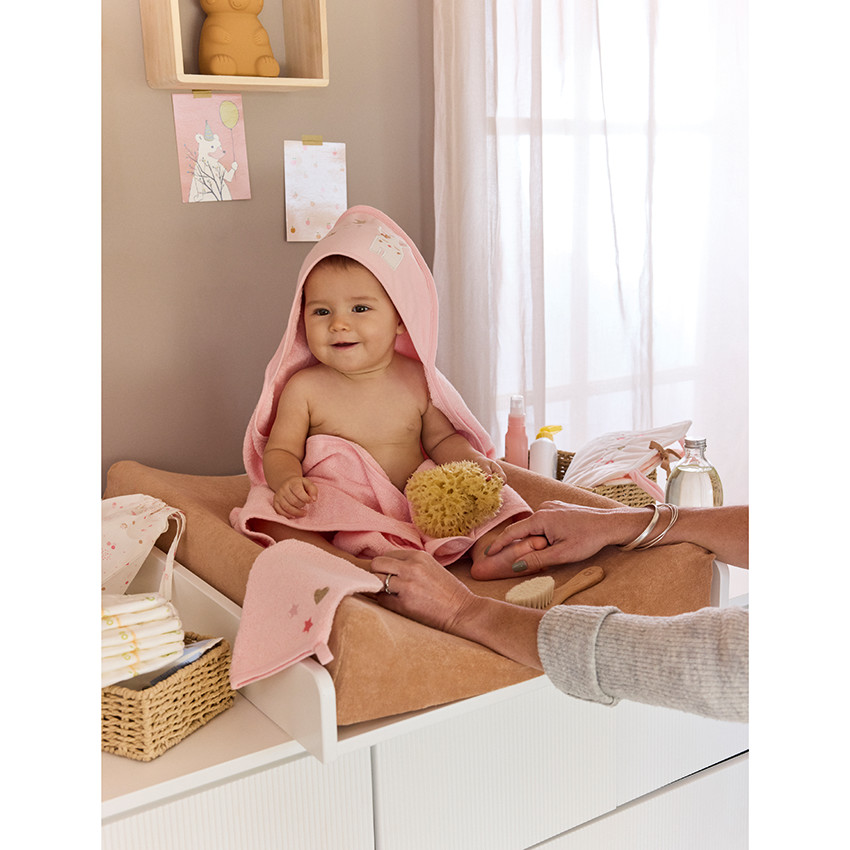 Conjunto de baño con capa y guante de toalla Little Princess 