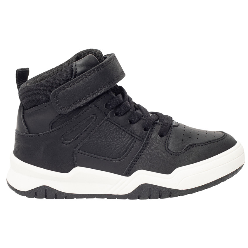 Zapatillas deportivas altas con lengüeta gris texturizada y diseño recortado para niño 