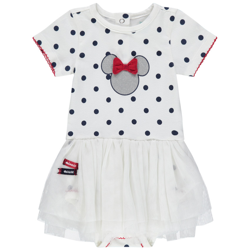 Body de manga corta con volante de tul y estampado de Minnie con brillo Disney  Additional Body de manga corta con volante de tul y estampado de Minnie con brillo Disney