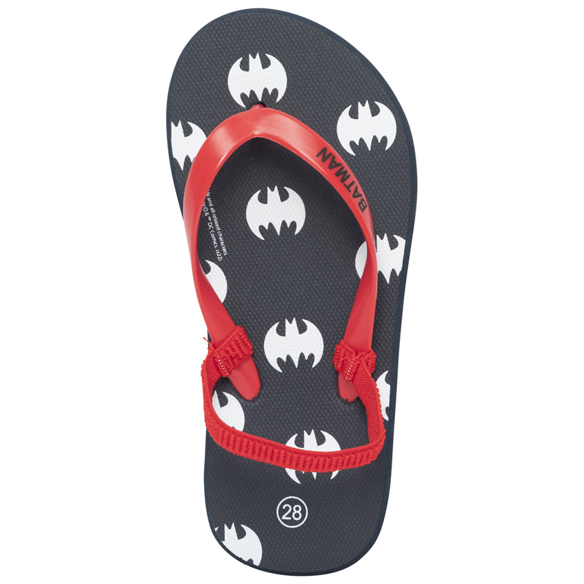 Tongs imprimé Batman Warner pour garçon avec lanière selon l'âge 