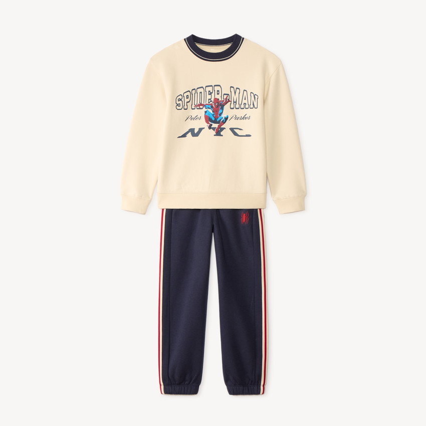 Conjunto de chándal niño con sudadera de estampado de Spider-Man Marvel. 