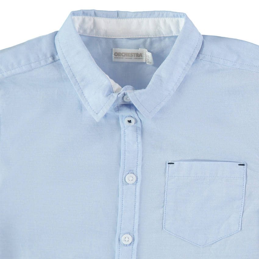Camisa de manga corta azul con bolsillo  Additional Camisa de manga corta azul con bolsillo