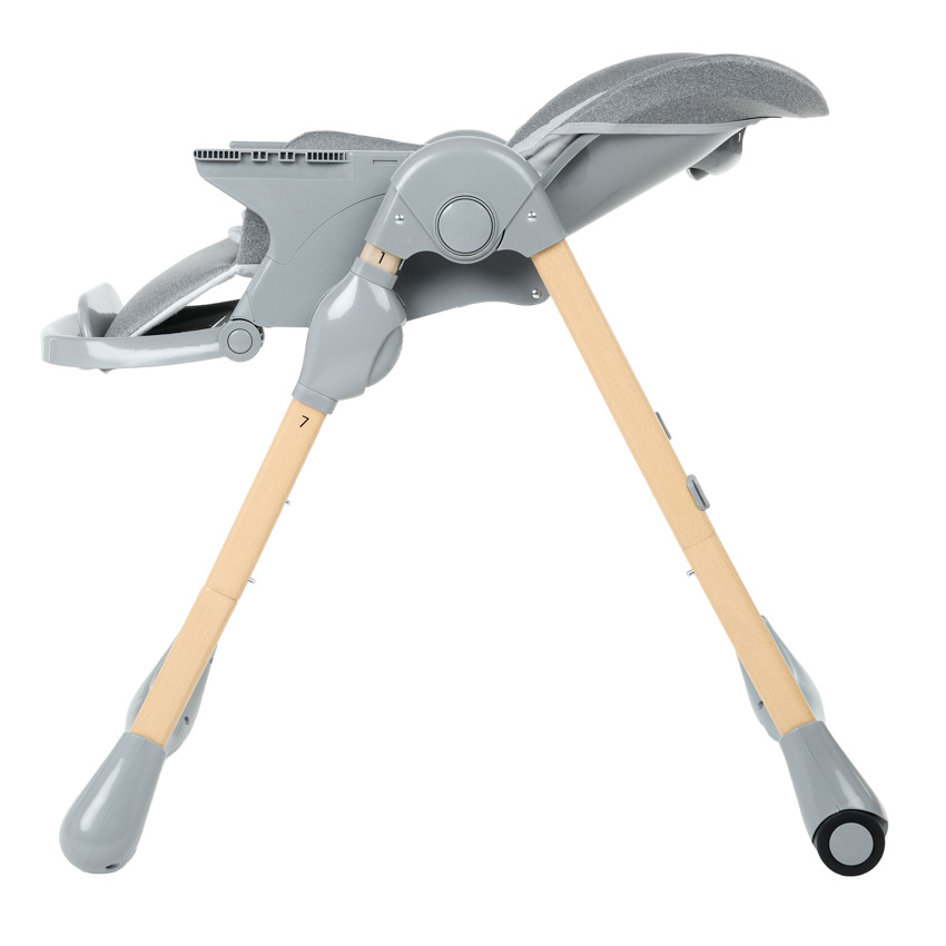 Silla alta ajustable 0+ Jude - Madera y Gris 