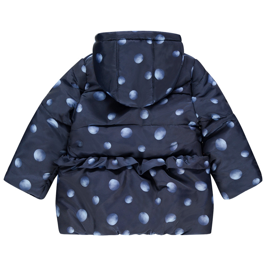 Chaqueta con capucha con estampado de lunares forrada en sherpa 