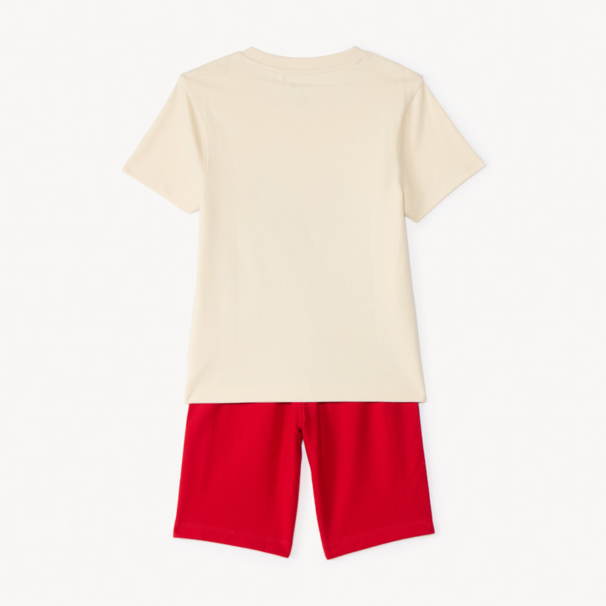 Conjunto de camiseta de manga corta + pantalón corto con diseño para niño 