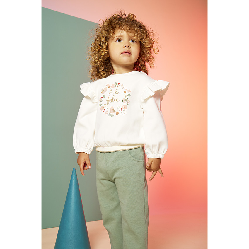 Conjunto de jogging de 2 piezas con bordado de lurex para bebé niña 