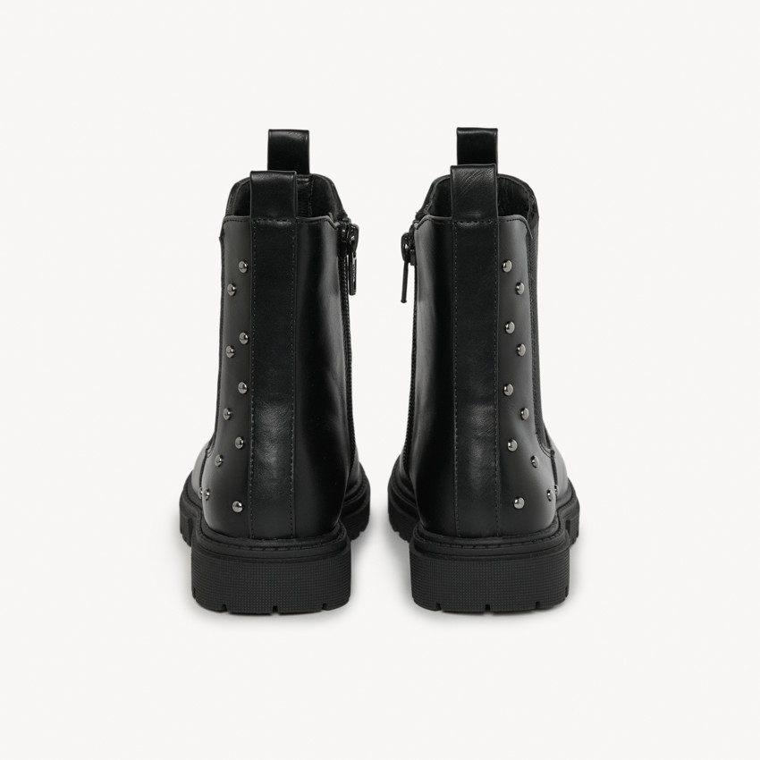Botines de efecto cuero elásticos con remaches para niña  Additional Botines de efecto cuero elásticos con remaches para niña