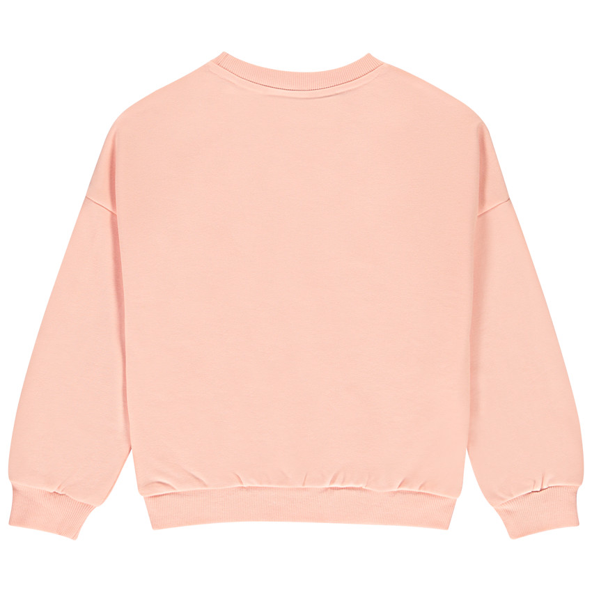 Sudadera de felpa oversize con motivos efecto pétalos 3D para niña 