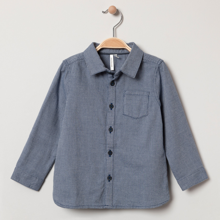 Camisa de manga larga de algodón de fantasía 