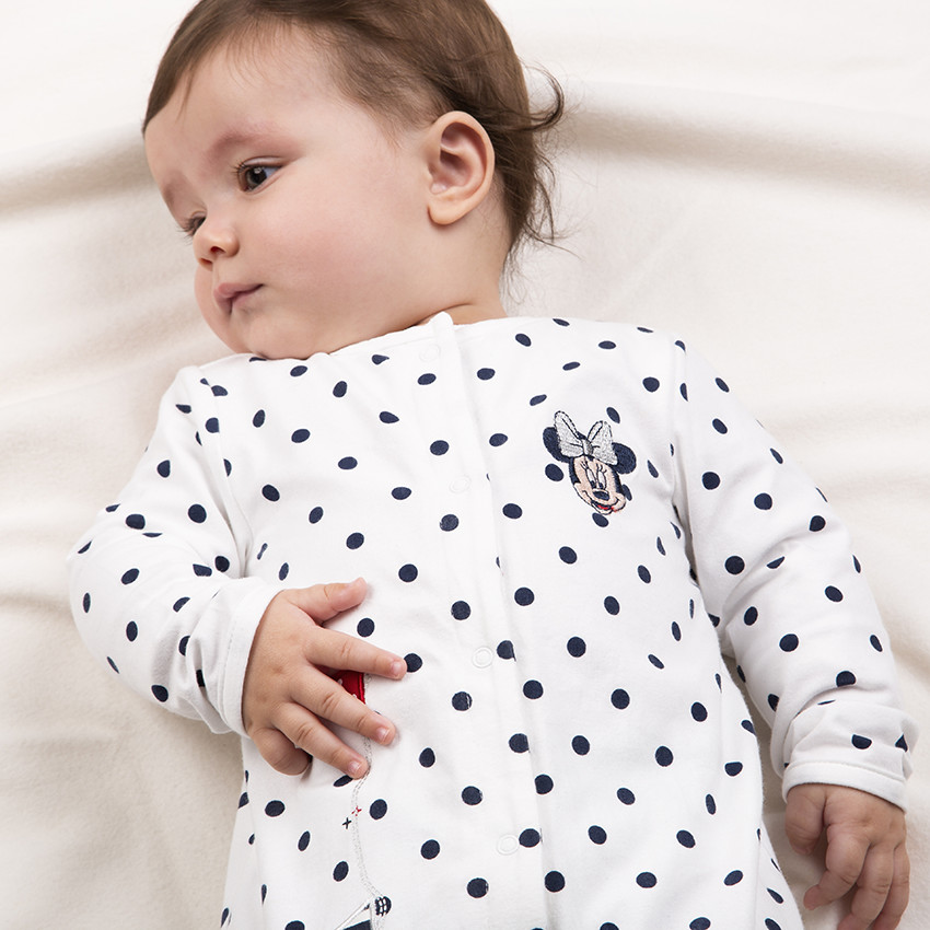 Pijama de algodón ecológico con lunares y bordados de Minnie Disney  Additional Pijama de algodón ecológico con lunares y bordados de Minnie Disney