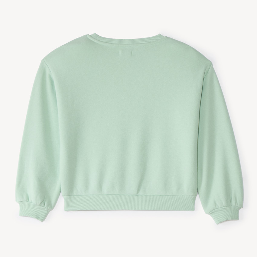 Sudadera de felpa con estampado floral para niña 