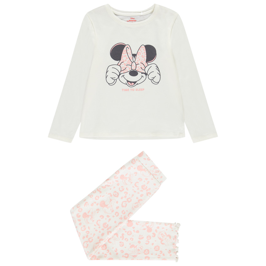 Conjunto de pijama largo de jersey Minnie Disney para niña. 