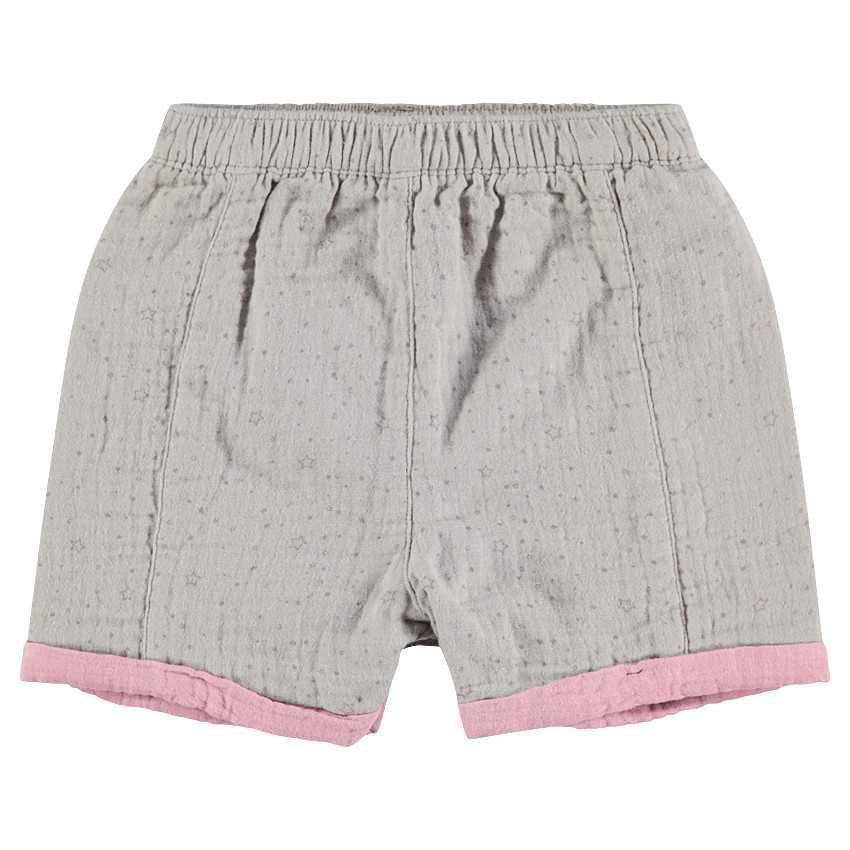 Pantalón corto con forro y efecto de relieve con estrellas estampadas 