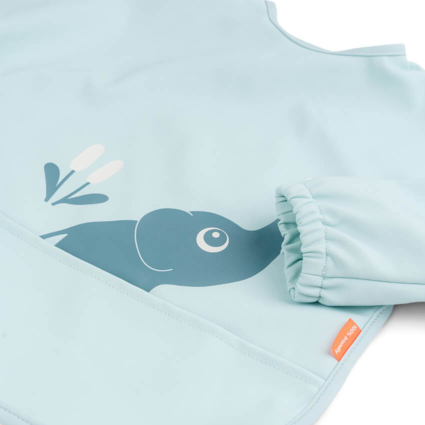 Bib de babero de manga larga - Azul 