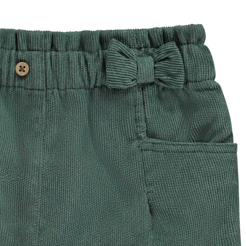 Pantalón de terciopelo acanalado con lazo para bebé niña  Additional Pantalón de terciopelo acanalado con lazo para bebé niña