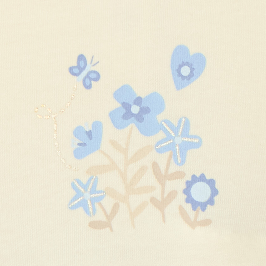 Vestido de bebé niña 2-en-1 con estampado de mariposa 