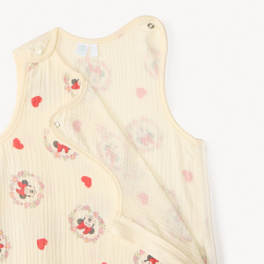 Saco de dormir sin mangas de gasa de algodón TOG 0.5 Minnie Disney para niña. 