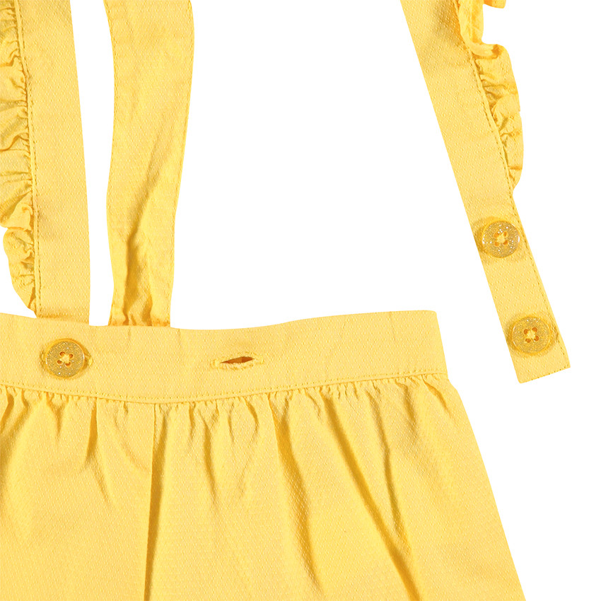 Pantalón corto de fantasía con tirantes con volantes que se ajustan 