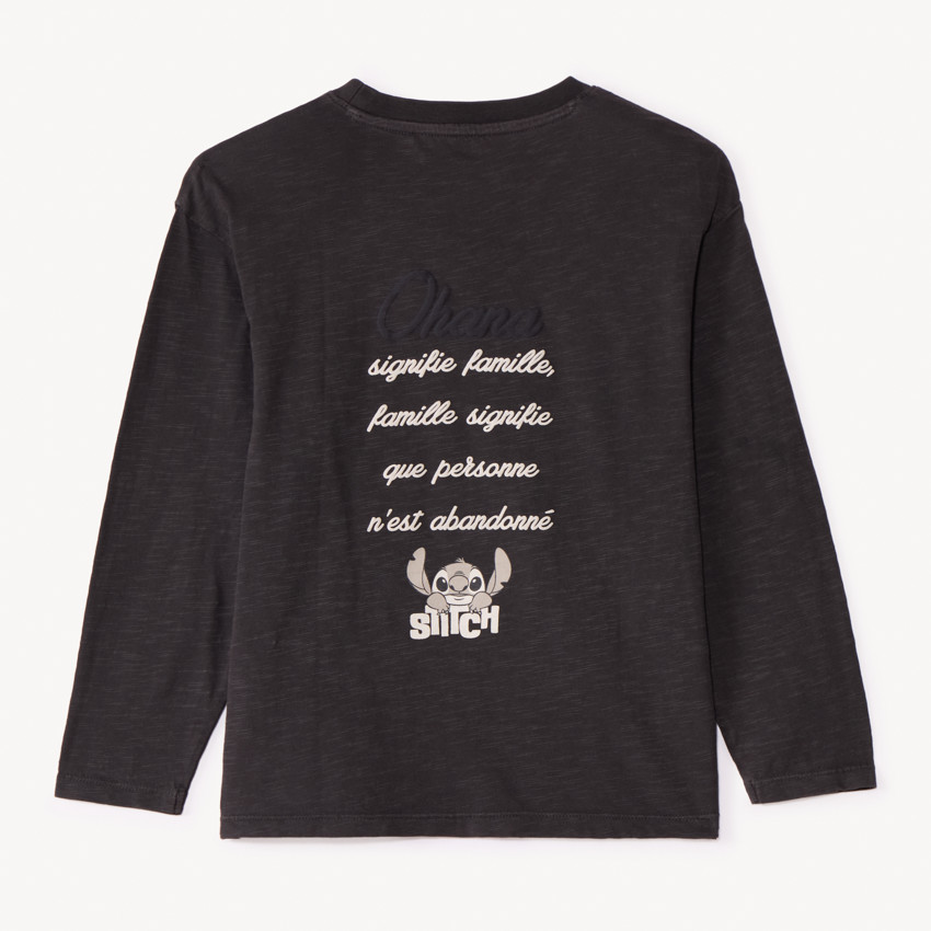 Camiseta de manga larga con bolsillo y estampado Stitch Disney niño 