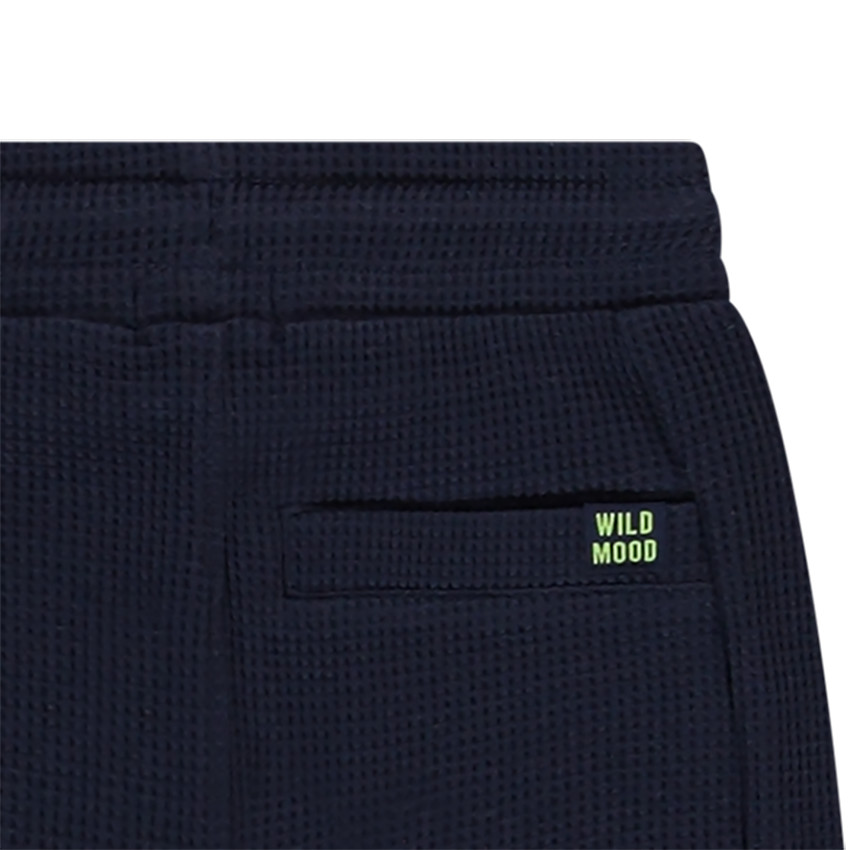 Bermuda en maille nid d'abeille uni pour garçon 