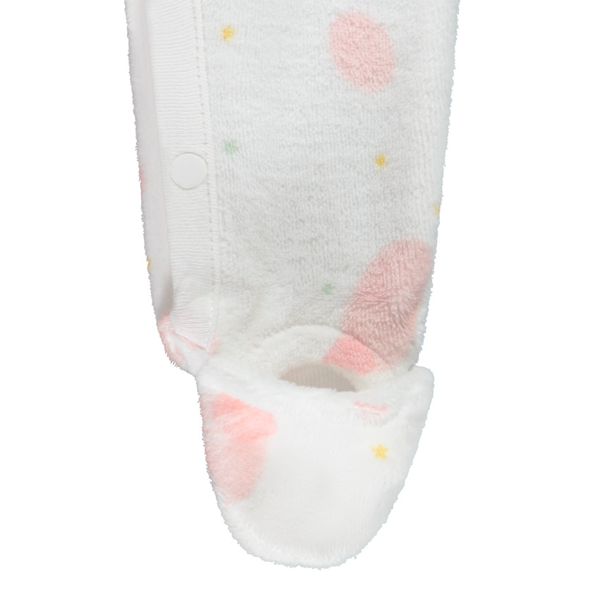 Pelele de terciopelo efecto cruzado estampado para bebé prematuro 