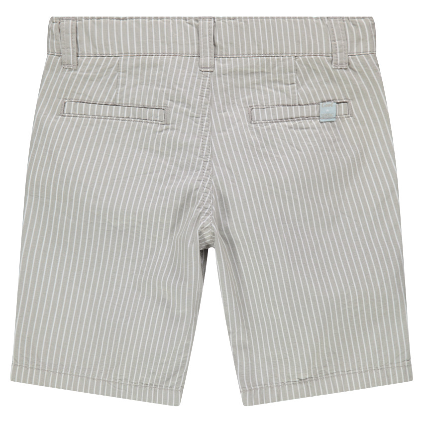 Bermudas de algodón en la parte superior de las rodillas con rayas verticales 