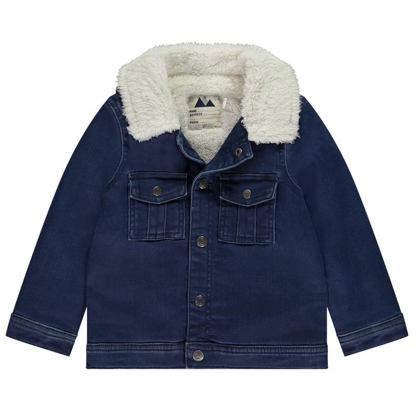 Chaqueta vaquera forrada de sherpa para bebé niño 