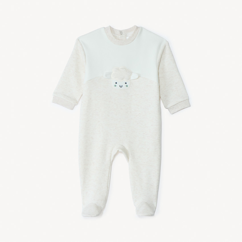 Dors-bien bicolore Mouton con forro de sherpa para bebé 