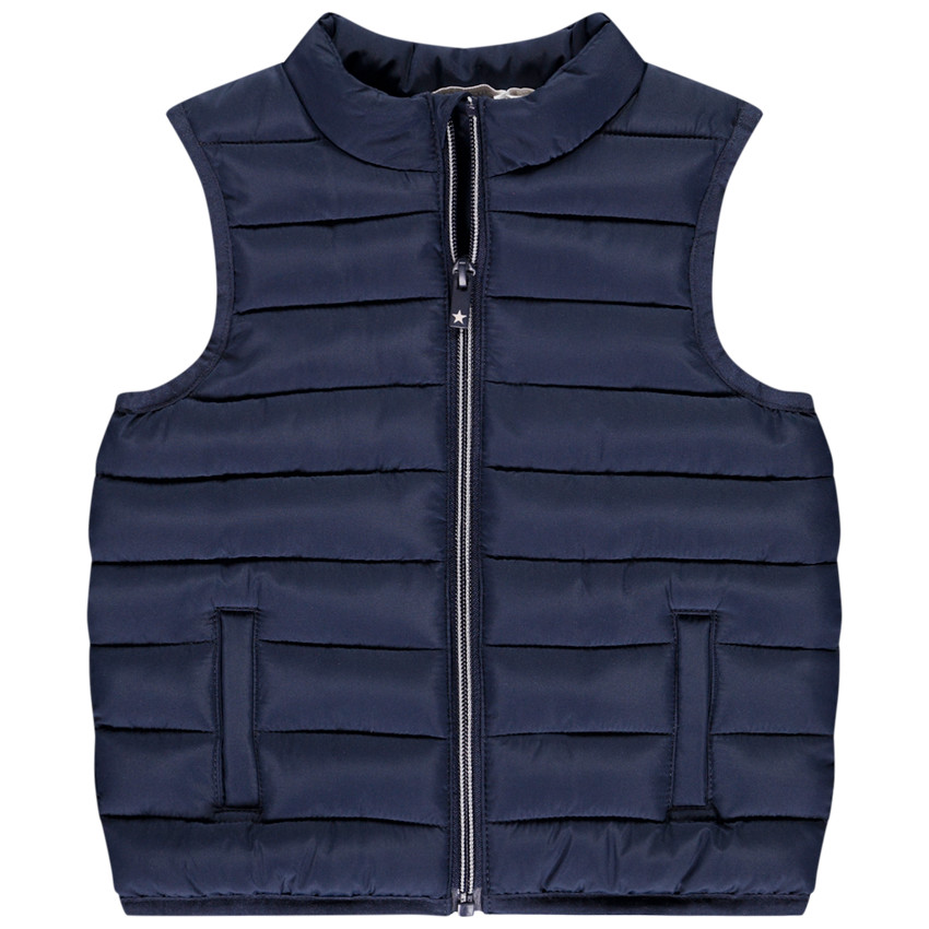 Doudoune sin mangas acolchada unicolor para bebé niño 