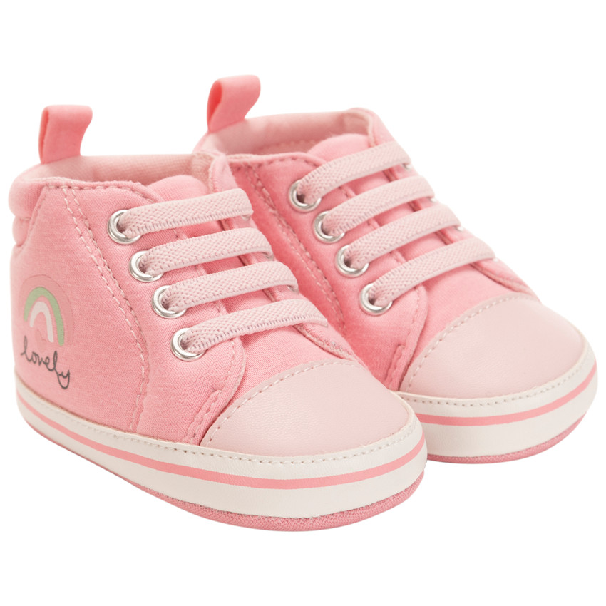 Zapatillas altas suaves estampado Lovely para bebé niña 
