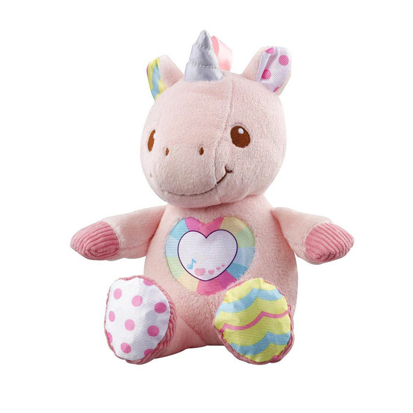 Peluche interactivo unicornio cantarín rosa 