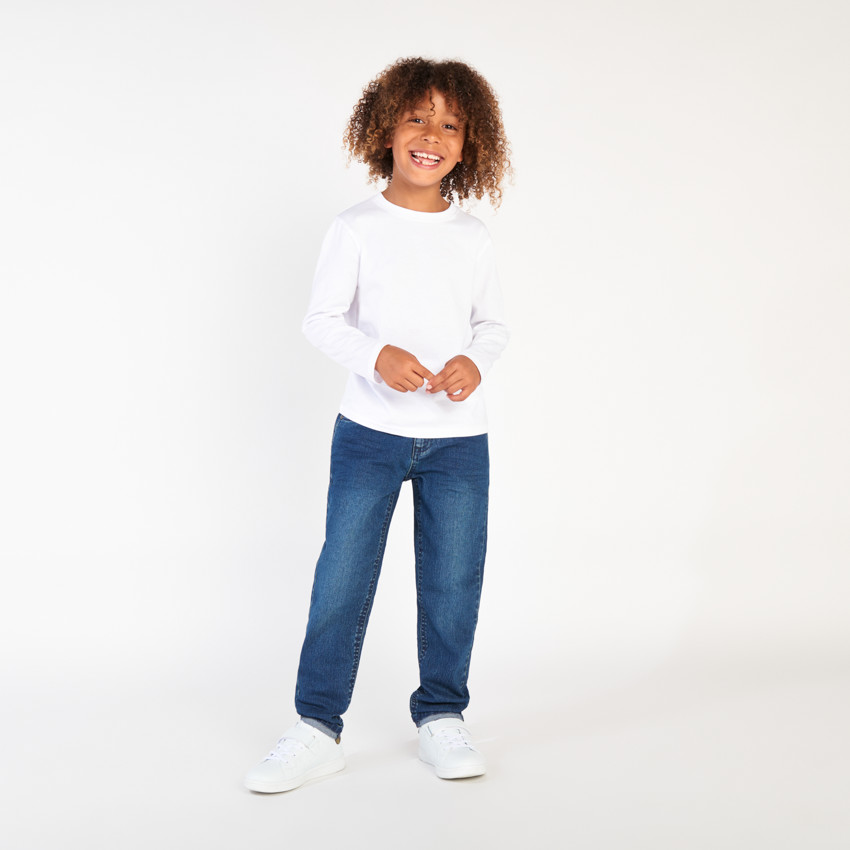 Pantalones vaqueros balloon efecto lavado para niño 