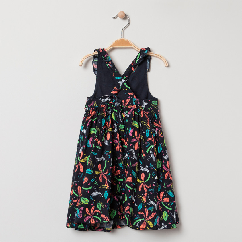 Vestido con estampado végétal all-over 