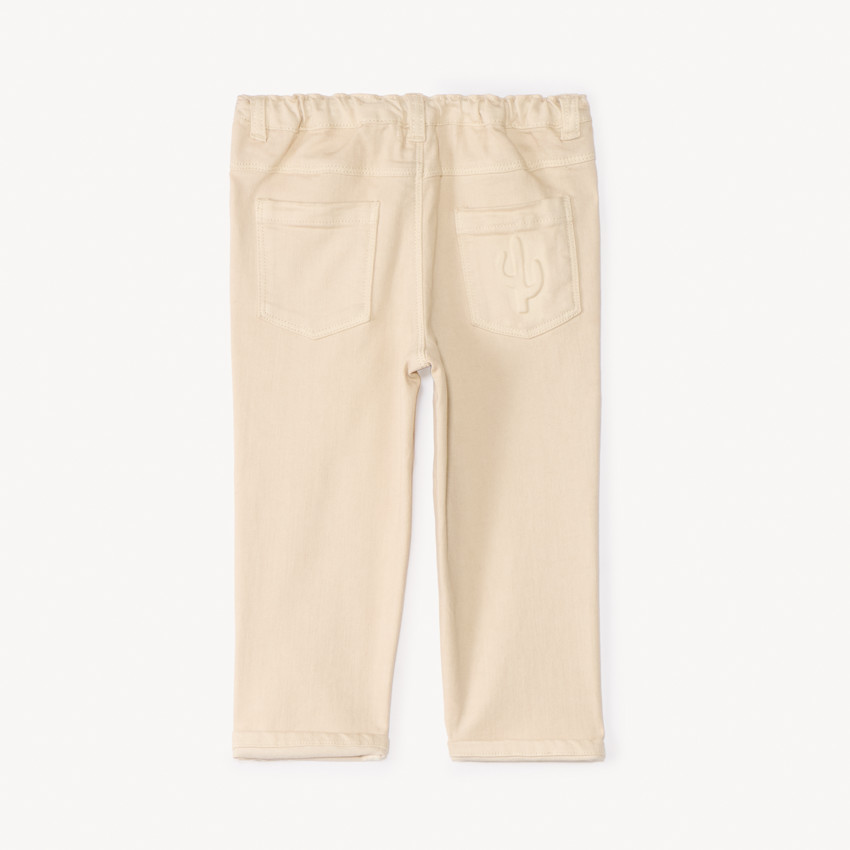 Jean liso con cintura elástica para bebé niño 